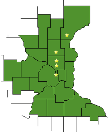 Map of service area